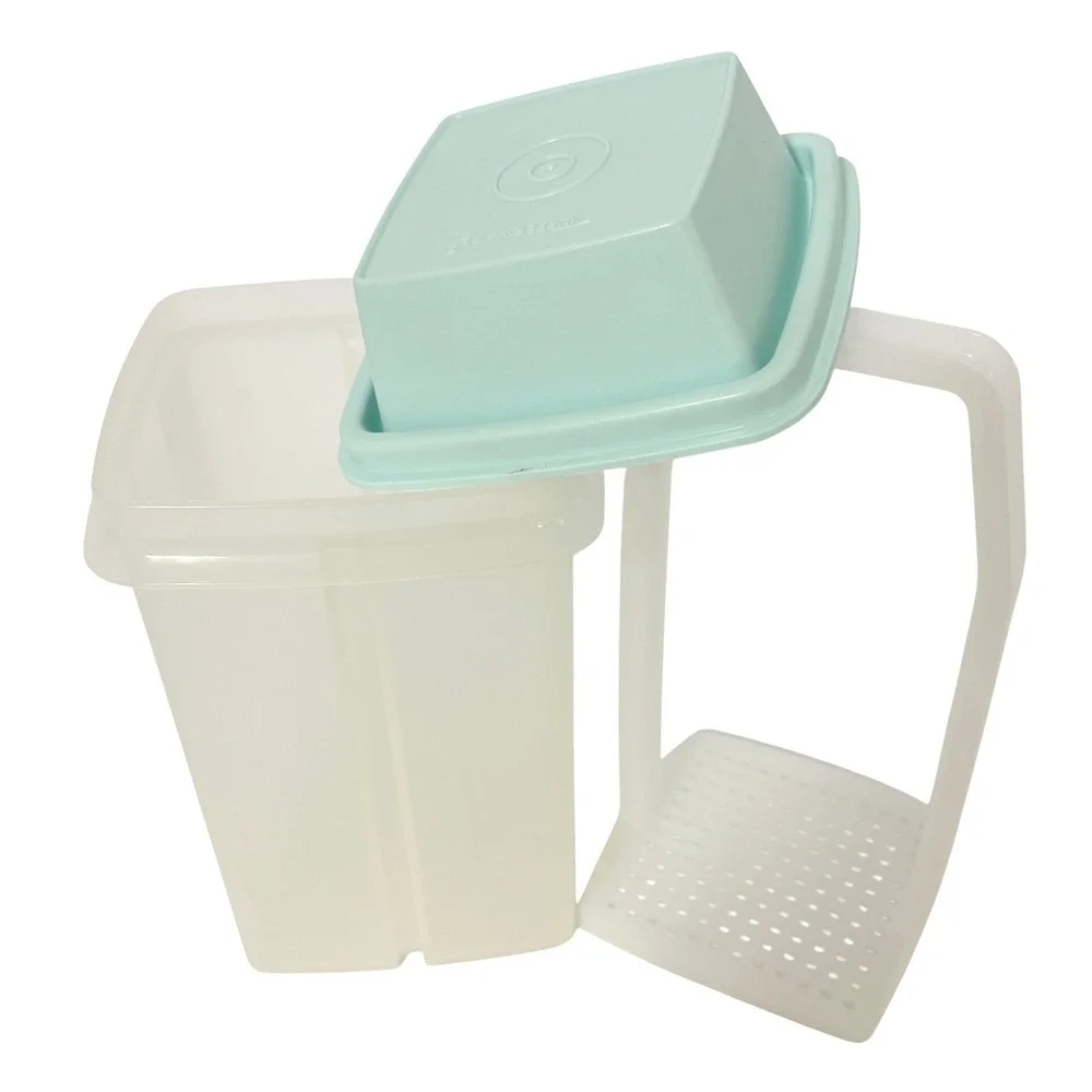 Vintage Tupperware Pick-A-Deli Pickle Lifter Container Mint Green 1330-2